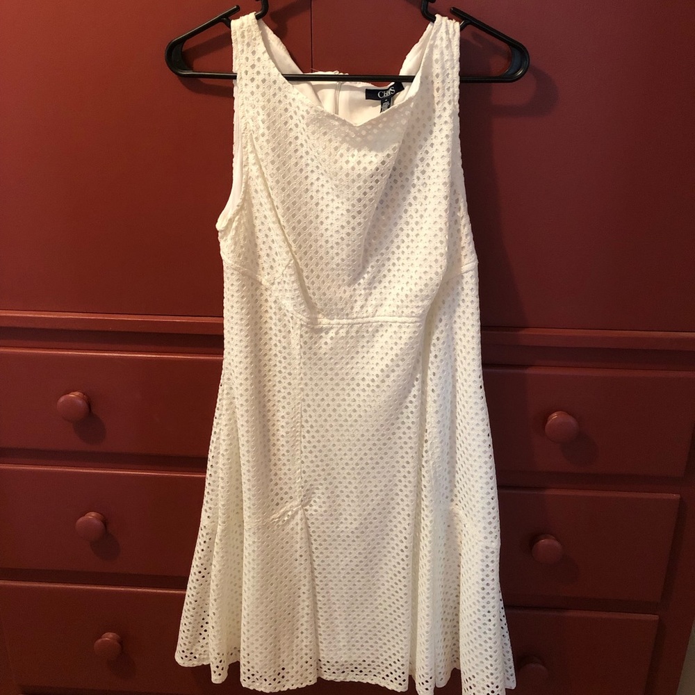 Chaps White Formal Dress. Size 10. NWT